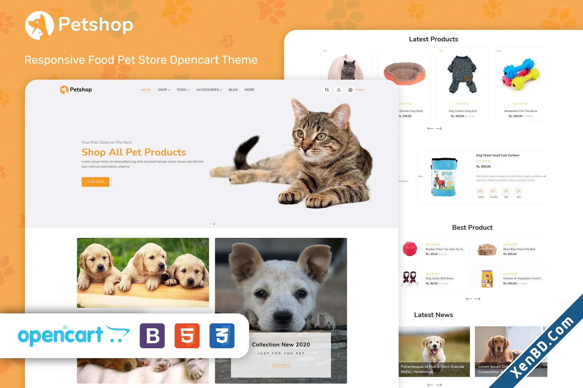 PetShop - Responsive Food Pet Store OpenCart Theme