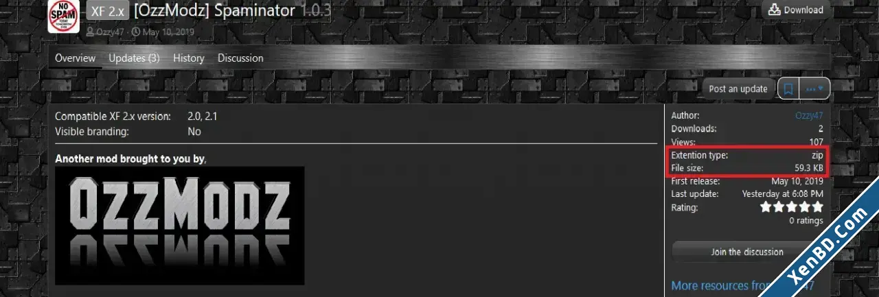 OzzModz XFRM File Extension And Size Display-1.webp