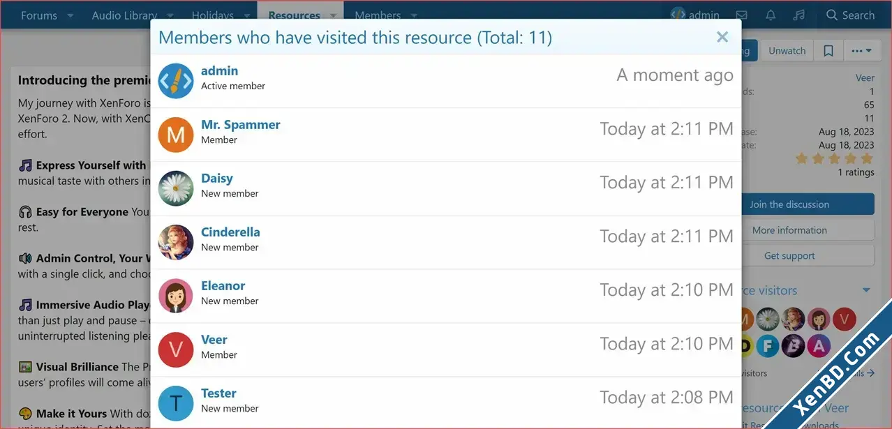 XenCustomize Resource Views Visitors-2.webp