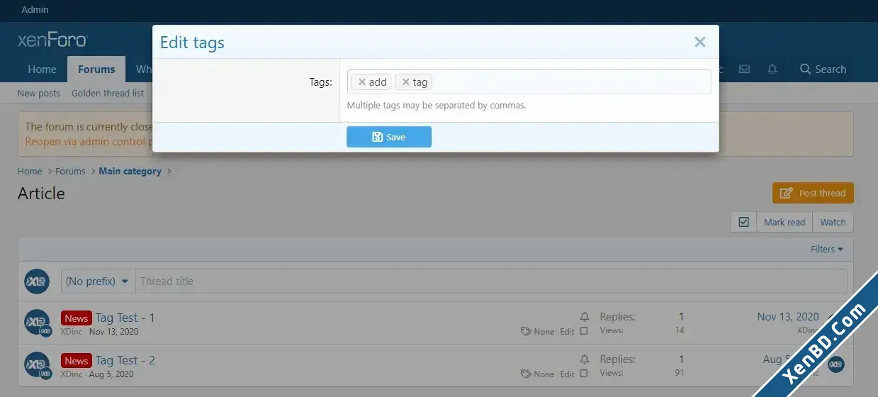 XTR - Show Tags on Thread List-1.webp