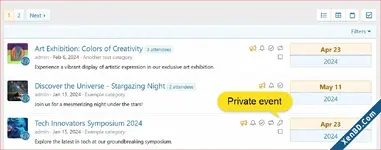 XenCustomize-Events-Manager-v126-List-Display-Mode-Private-Event.webp