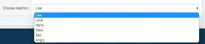 Choose reaction in widget options.webp