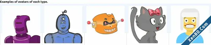 Examples of avatars of each type.webp